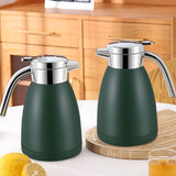 SOGA 1.2L Stainless Steel Water Bottle Insulated Vacuum Flask Water Coffee Jug Thermal Green