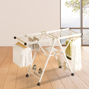 SOGA 2X 140cm Portable Wing Shape Clothes Drying Rack Foldable Space-Saving Laundry Holder