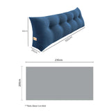SOGA Home & Living Bundle – Blue Triangular Wedge Pillow & Blue Striped Flannel Throw