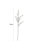 SOGA 51cm Green Glass Tall Floor Vase and 10pcs White Artificial Fake Flower Set