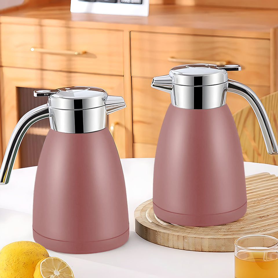 SOGA 1.2L Stainless Steel Water Bottle Insulated Vacuum Flask Coffee Jug Thermal Pink