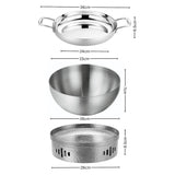 SOGA Kitchenware Bundle – Silver Dry Pots & Elegant Salad Bowl for Essential Kitchen Use
