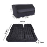 SOGA Car Bundle – Black Leather Trunk Cargo Organizer & Inflatable Boot Mattress