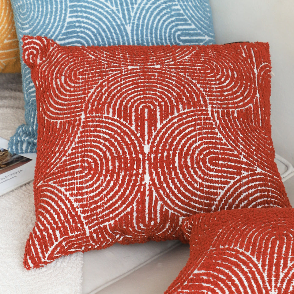 SOGA 2X 50cm Throw Pillow Burgundy Cinnabar Perfect Burnt Indoor and Outdoor Corded for Home Decor