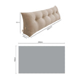 SOGA Home & Living Bundle – Beige Triangular Wedge Pillow & Light Brown Flannel Throw