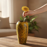 SOGA 35x17cm Yellow Large Ceramic Flower Vase Elegant Living Room Home Decor