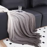 SOGA 127x170cm Star Grey Blanket – Gradient Tassel Throw for Cozy Home Comfort