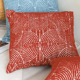 SOGA 50cm Throw Pillow Burgundy Cinnabar Perfect Burnt Indoor and Outdoor Corded for Home Decor