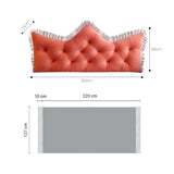SOGA Home & Living Bundle – Pink Tufted Crown Pillow & Orange Acrylic Knitted Throw Blanket