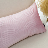 SOGA 30cm Pink Textured Geometric Pattern Decorative Throw Pillow