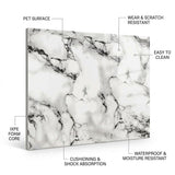 SOGA Peel & Stick Floor and Wall Tiles 30 x 60cm 10 Pack Black White Faux Marble