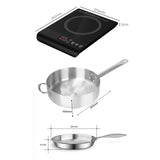 SOGA Kitchenware Bundle – 35.5cm Smart Induction Cooktop, 30cm Saucepan & 28cm Fry Pan