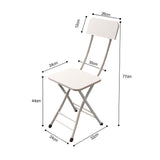 SOGA White Foldable Chair Space Saving Lightweight Portable Stylish Seat Home Decor Set of 2