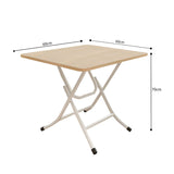 SOGA Wood-Colored Dining Table Portable Square Surface Space Saving Folding Desk Home Decor