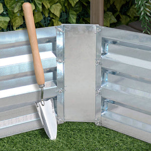 SOGA 60cm Square Galvanised Raised Garden Bed Vegetable Herb Flower Outdoor Planter Box