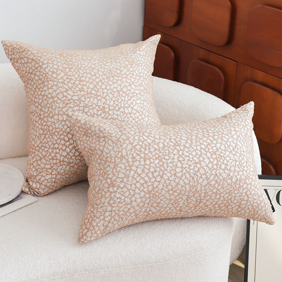 SOGA 35cm Neutral Beige Speckled Pattern Contemporary Throw Pillow