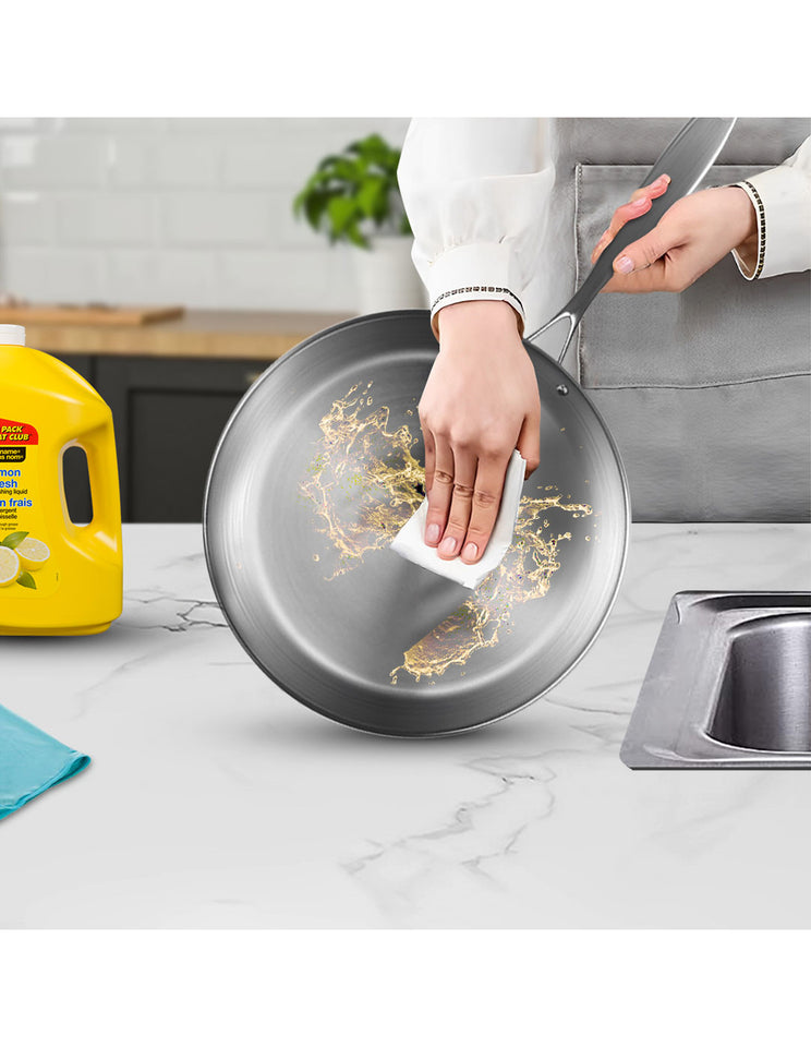 SOGA Stainless Steel Induction Fry Pan Set 28cm & 36cm