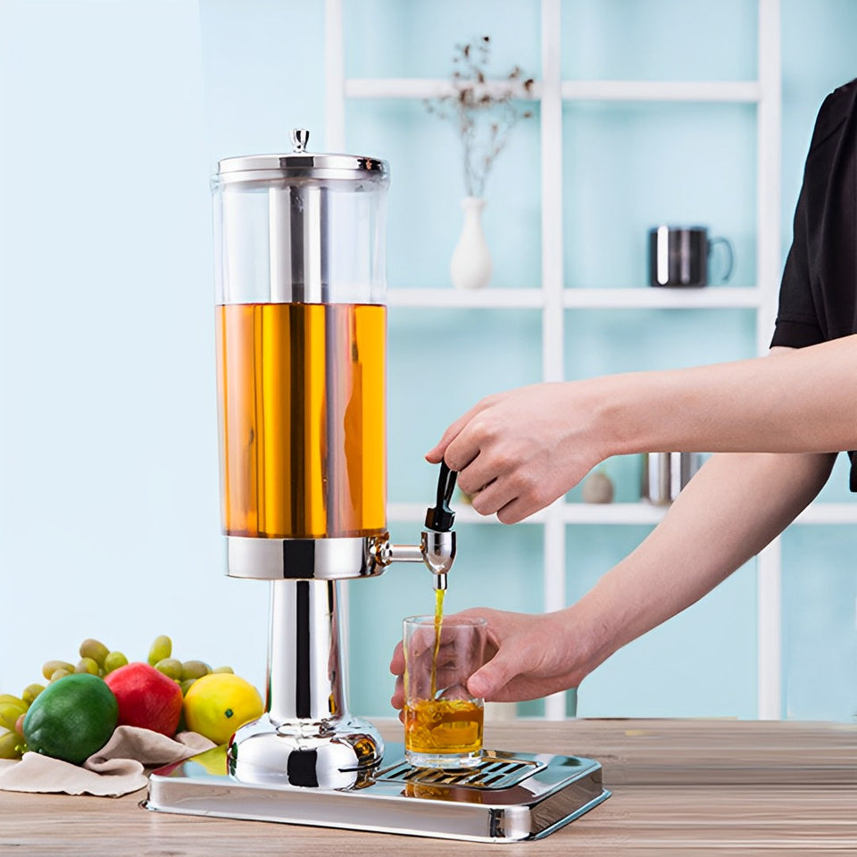 SOGA 3L Stainless Steel Beverage Dispenser with Ice Cylinder