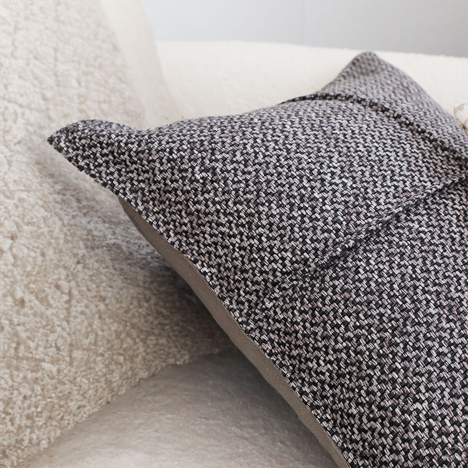 SOGA 45cm Modern Herringbone Textured Woven Square Throw Pillow