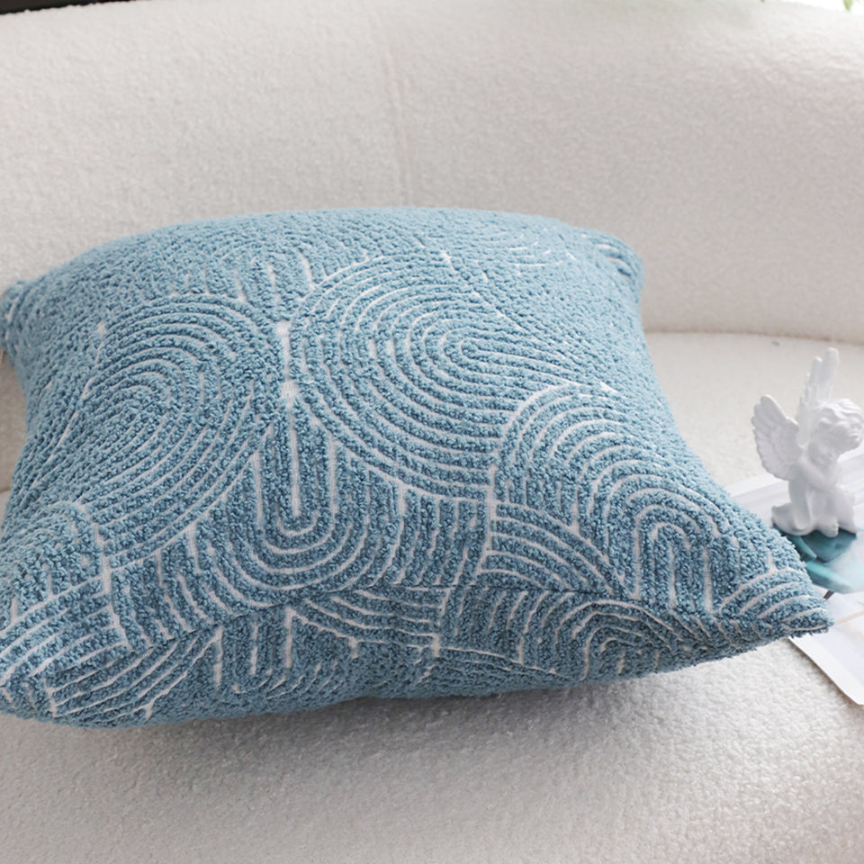 SOGA 50cm Blue Throw Pillow Geometric Indoor and Outdoor Corded for Home Decor