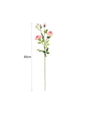 SOGA 67cm Blue Glass Tall Floor Vase and 12pcs Pink Artificial Fake Flower Set