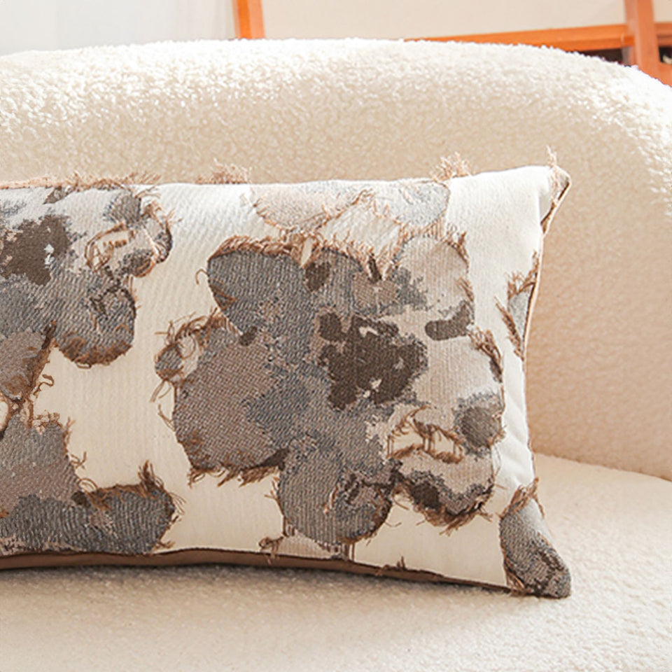 SOGA 35cm Rectangular Vintage Decorative Embroidered Floral Throw Pillow