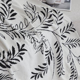SOGA One-seater White Sofa Cover Leaf Print 130x180cm Polyester