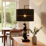 SOGA 55cm Black Table Lamp with Dark Shade LED Desk Lamp