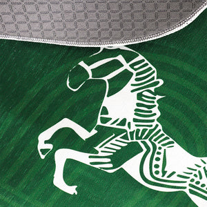 SOGA Four-Seater Green Horse Print 90x260cm Throw Blanket Sofa Cover