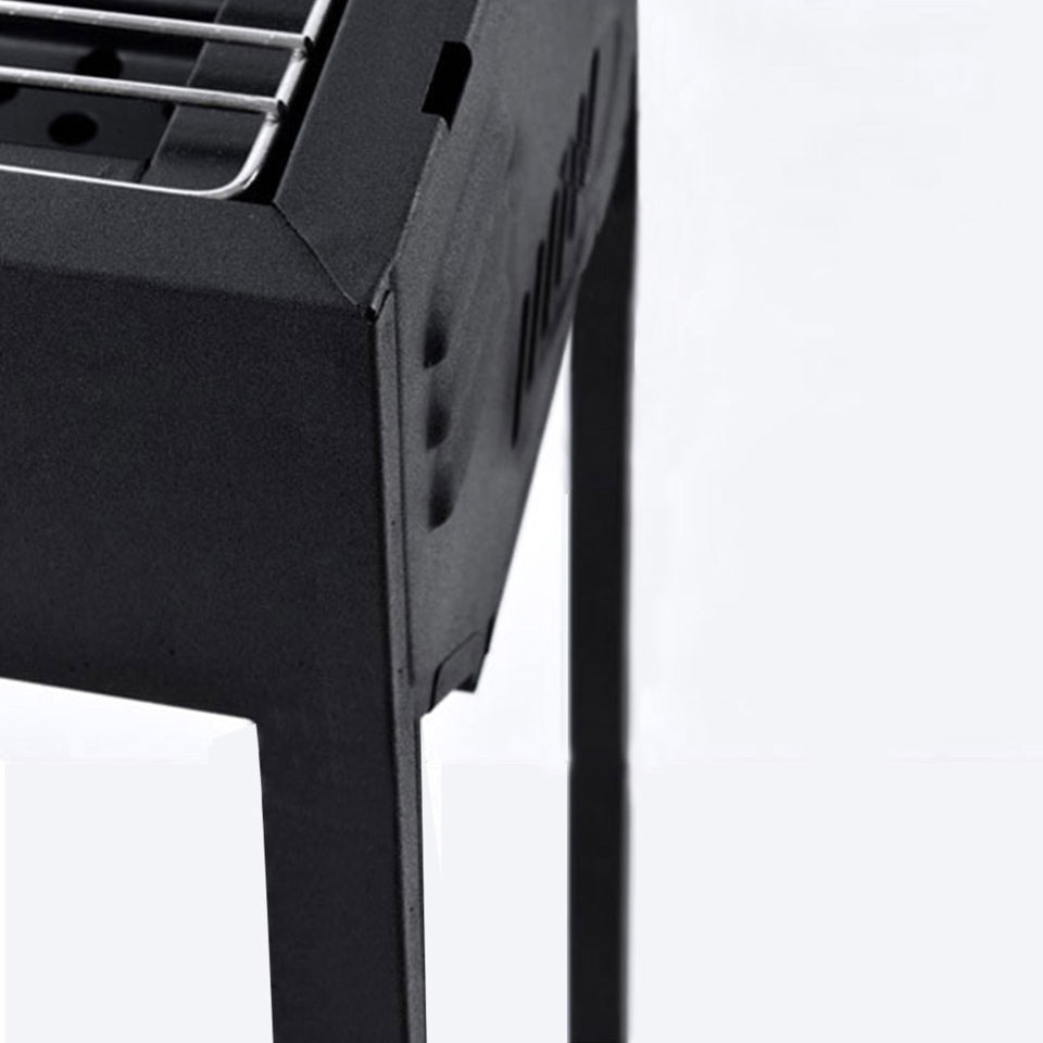 SOGA 2X 66cm Portable Folding Thick Box-Type Charcoal Grill for Outdoor BBQ Camping
