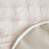 SOGA Two-seater White Faux Fur Throw Blanket 90x160cm Polyester