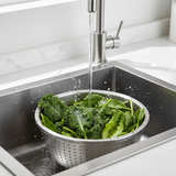 SOGA Kitchenware Bundle – Stainless Steel Nesting Colanders & Deep Stackable Mixing Bowls Set