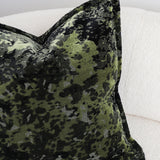 SOGA 2X 50cm Forest Green Crushed Velvet Decorative Throw Pillow