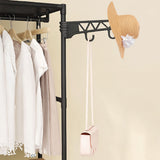 SOGA 2X 45x35cm Hanging Clothes Rack Storage w/ 3 Layer Organizer Adjustable Shelves, Sturdy, Space-Saving