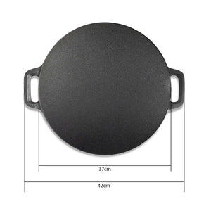 SOGA 37cm Cast Iron Induction Crepes Pan Baking Cookie Pancake Pizza Bakeware