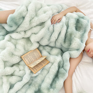 SOGA 2X 200cm Light Green Fuzzy Super Soft and Cozy Fluffy Throw Blanket