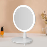 SOGA 2X Round White Rechargeable LED Light Makeup Mirror Tabletop Vanity Home Decor