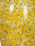 SOGA 35x17cm Yellow with White Mini Floral Large Ceramic Flower Vase Elegant Living Room Home Decor