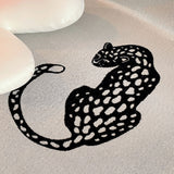 SOGA Three-seater White Sofa Cover Leopard Print 180x340cm Polyester