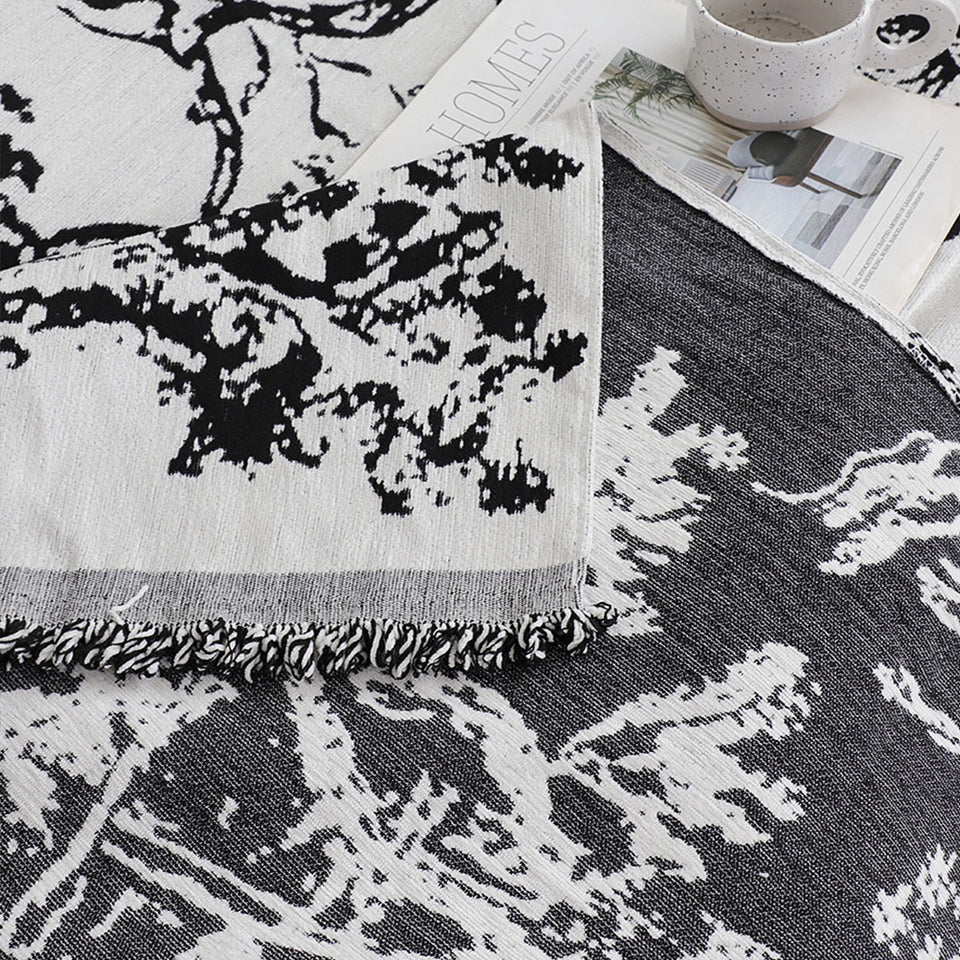 SOGA One-seater White Sofa Cover Tree Print 130x180cm Polyester