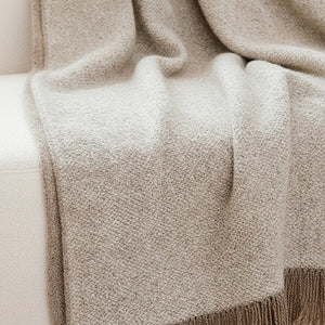 SOGA 2X 160x200cm Coffee Blanket – Vintage Tassel Throw for Rustic Comfort