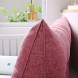 SOGA 2X 180cm Crabapple Red Triangular Wedge Bed Pillow Headboard Backrest Bedside Tatami Cushion Home Decor