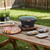 SOGA Kitchenware Bundle – Silver Grilling Plate, Divided Sauce Pan & Cast Iron BBQ Grill