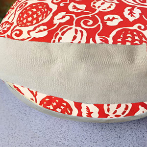 SOGA 45cm Red Premium Polyester Cotton Cushion with EPP Particle Insert for Enhanced Comfort