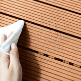 SOGA 2X 11 pcs Coffee DIY Wooden Composite Decking Tiles Garden Outdoor Backyard Flooring Home Decor
