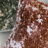 SOGA 2X 50cm Brown White Crushed Velvet Decorative Throw Pillow