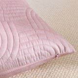 SOGA 2X 30cm Pink Textured Geometric Pattern Decorative Throw Pillow