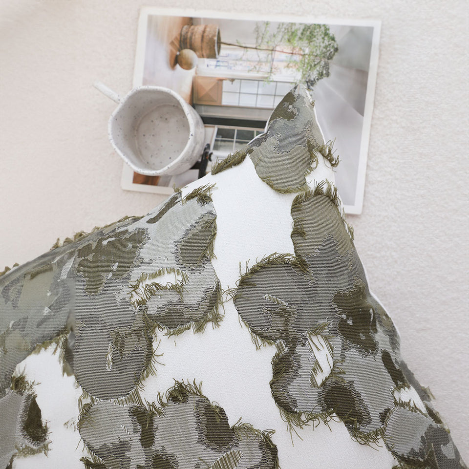 SOGA 45cm Abstract Gray Floral Watercolor Print Contemporary Throw Pillow