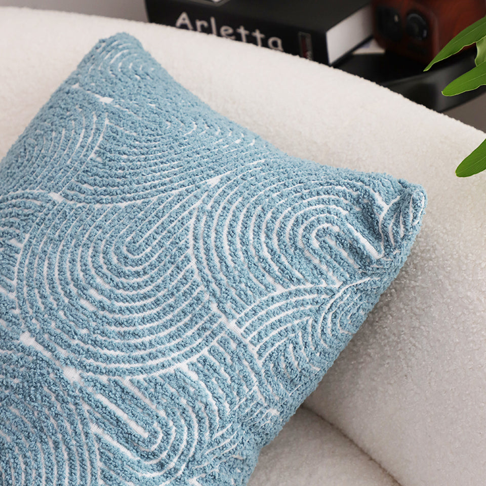 SOGA 50cm Blue Throw Pillow Geometric Indoor and Outdoor Corded for Home Decor