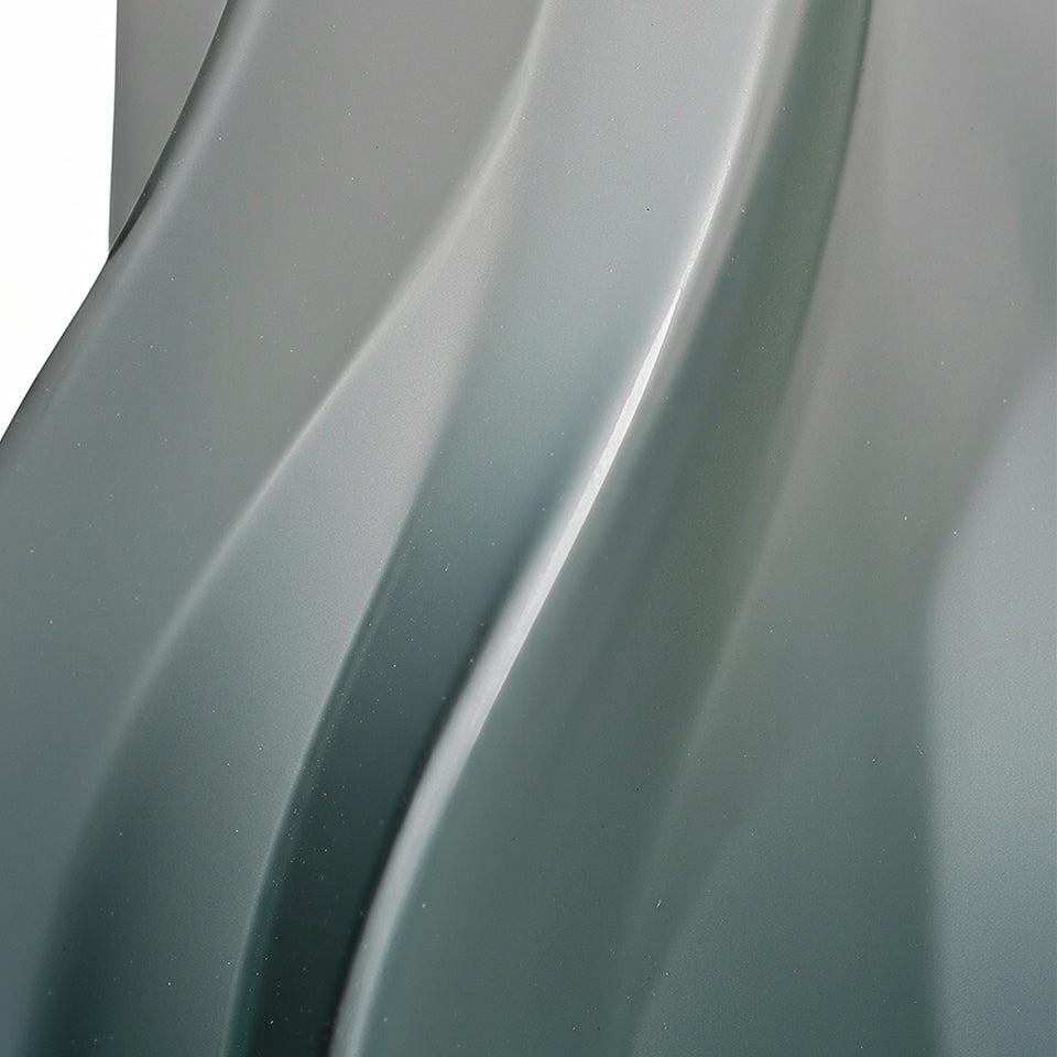 SOGA 32cm Glass Vase Blue with Beautiful glass Bubble Texture Art Vases